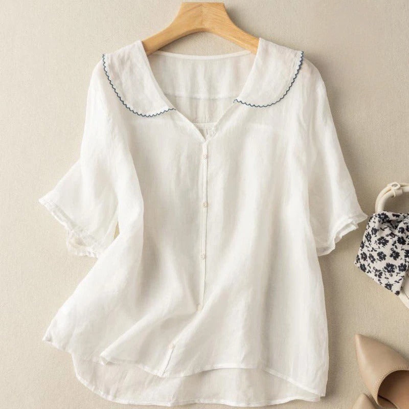 MARGARETHE | VINTAGE BLOUSE WITH BUTTON DETAIL
