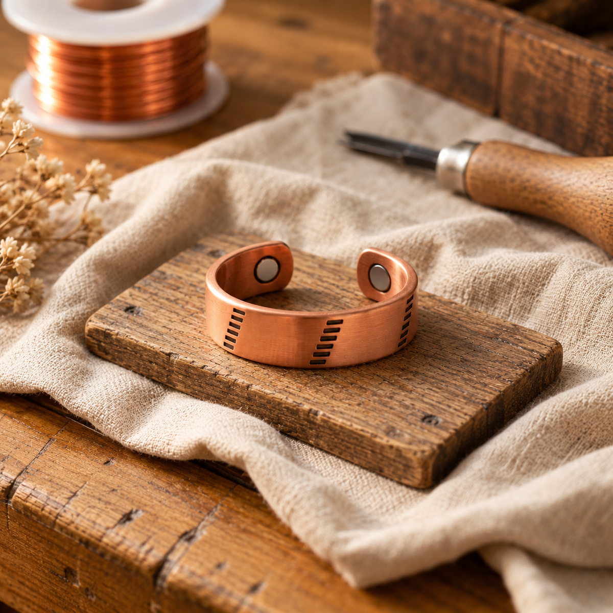 LOTTIE | NOTCHED COPPER RING