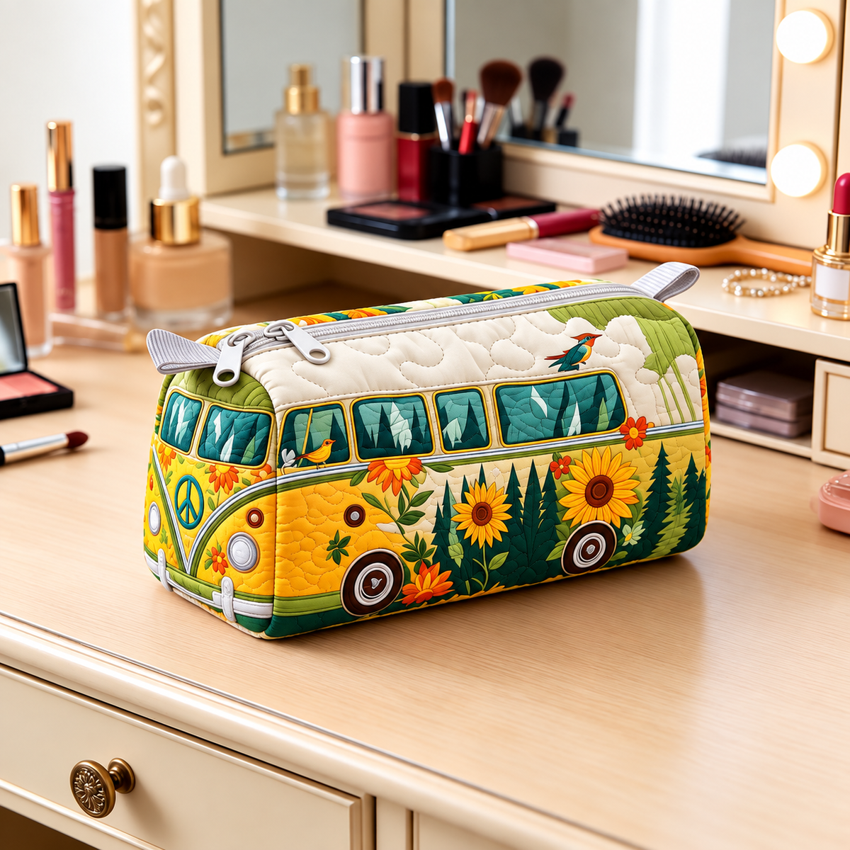 SUNMEADOW | SUNFLOWER FOREST CAMPER COSMETIC BAG