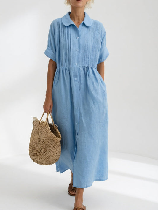 AUDREY | FLUID SUMMER SHIRT DRESS