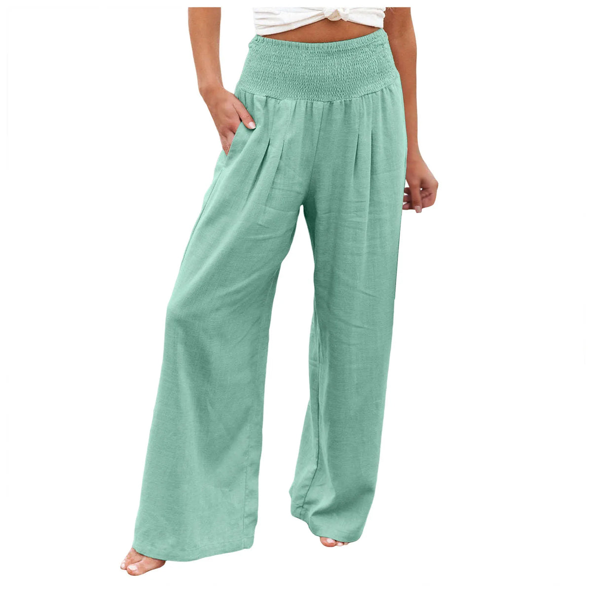 Iris | Wide-Leg-Hose mit Schmokbund