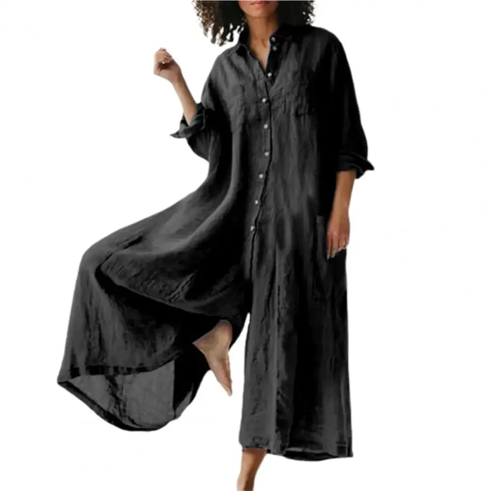 Sol | Oversized-Leinen-Jumpsuit