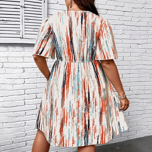 Cabana | Gestreiftes Resort-Kleid (Plus Size)