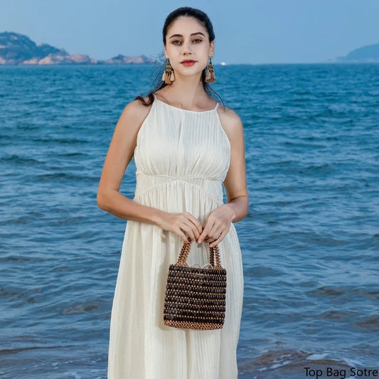 Rocio | Shopper mit Holzperlen