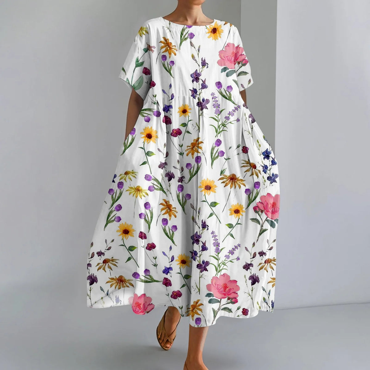 JUTTA | LIGHT MAXI DRESS WITH BEAUTIFUL FLORAL PATTERN