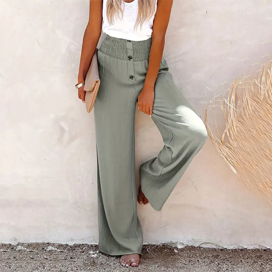 Ibiza | Wide-Leg-Hose aus Baumwoll-Leinen