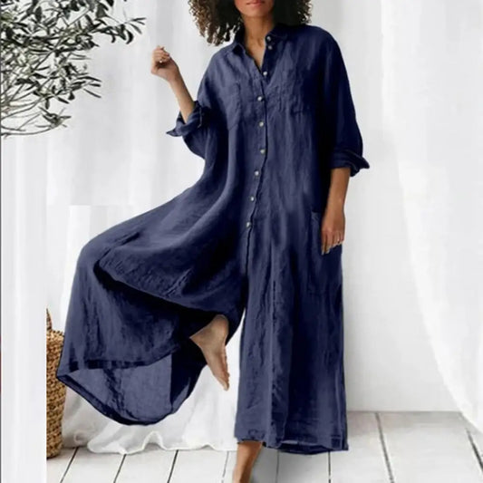 Sol | Oversized-Leinen-Jumpsuit