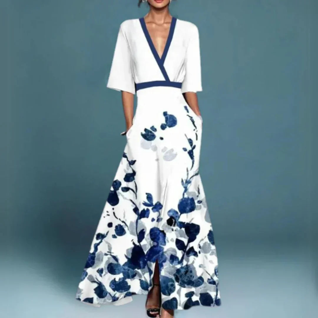 ADRIENNE | ELEGANT FLORAL MAXI DRESS