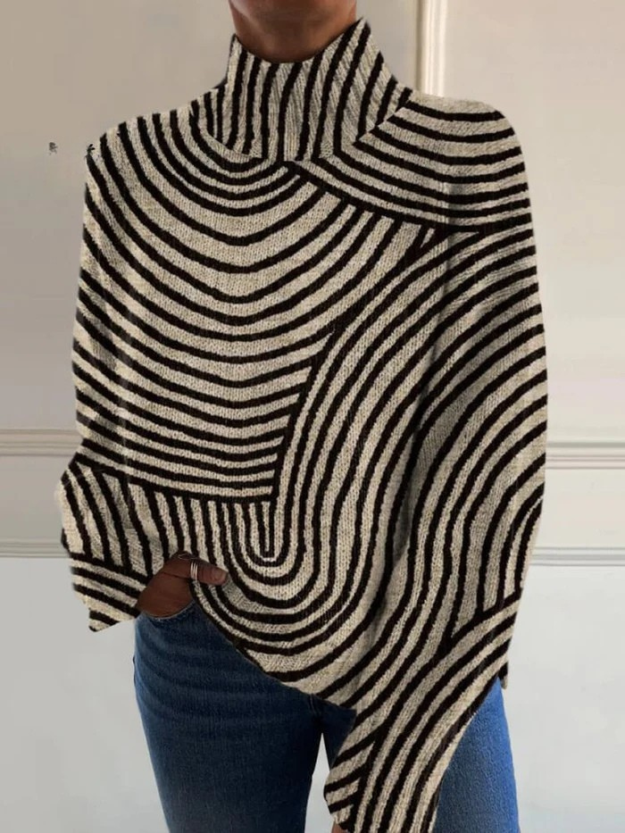 AINSLEY | HAND-DRAWN LINE TURTLENECK JUMPER