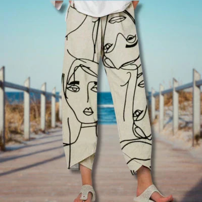 LYNETTE | TROUSERS WITH CREATIVE PATTERN