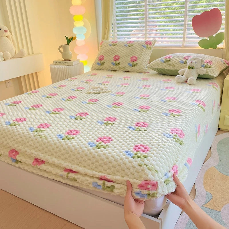 FLORALBLOOM | CUTE FLOWER PLUSH BEDDING SET