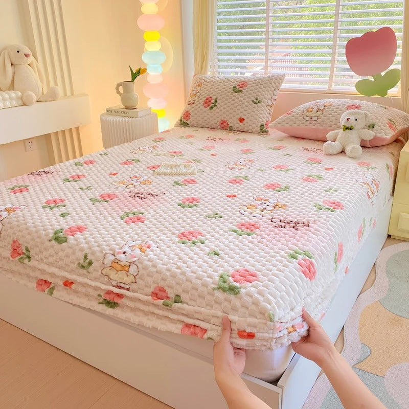 PETALBUNNY | CUTE FLORAL PLUSH BEDDING SET