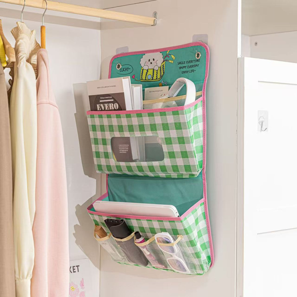 TIDYHAVEN | PLAID HANGING WARDROBE ORGANISER