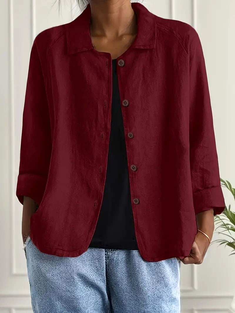 BATHILDA | DEEP WINE BLOUSE