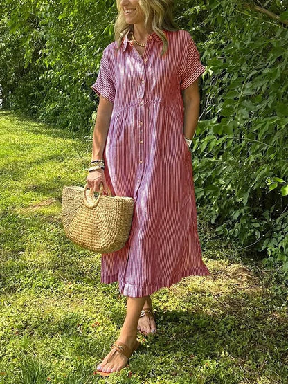 MONA | ELEGANT STRIPED DRESS