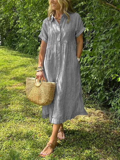 MONA | ELEGANT STRIPED DRESS