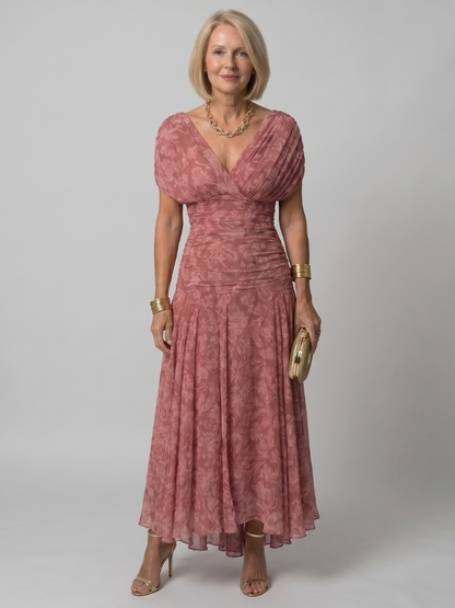 CALEN | OFF SHOULDER FLOW MIDI DRESS