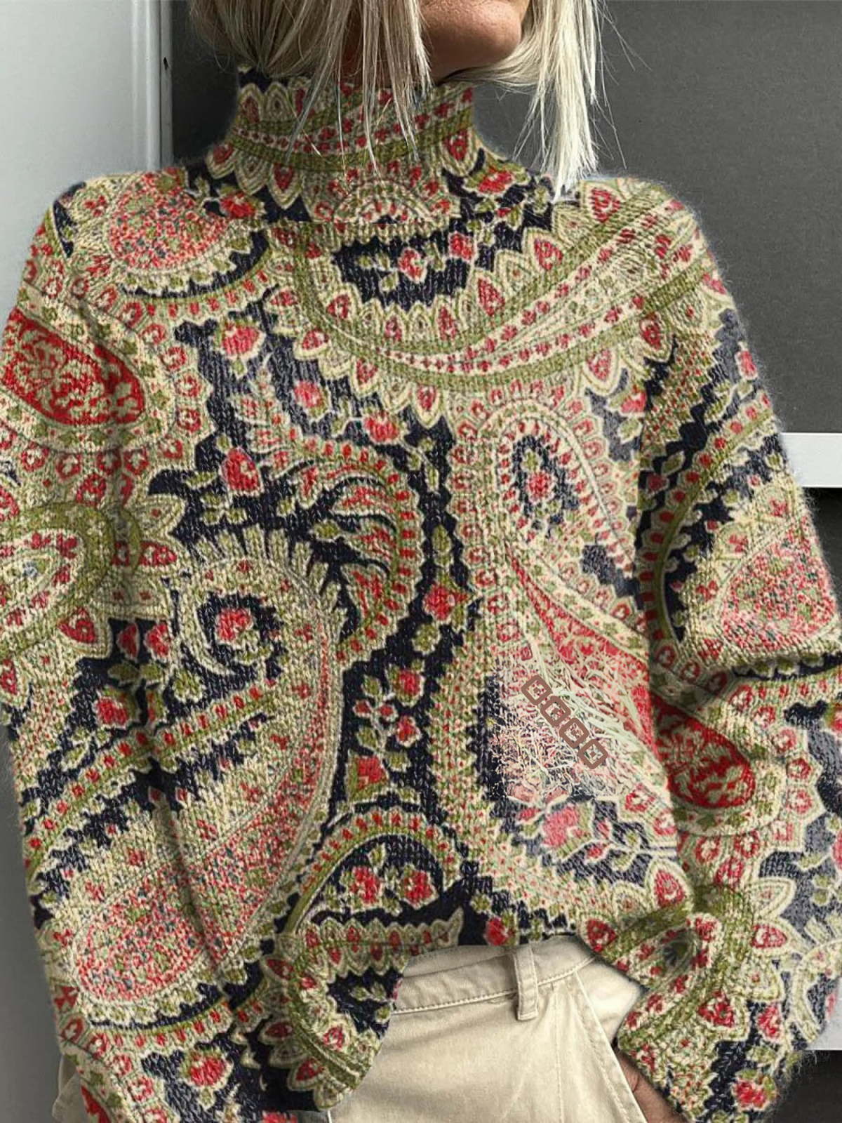 FRANCES | VINTAGE FLORAL TURTLENECK JUMPER