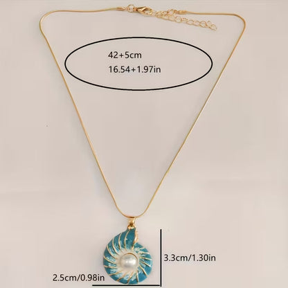 MARISSA | SEASHELL PEARL PENDANT NECKLACE