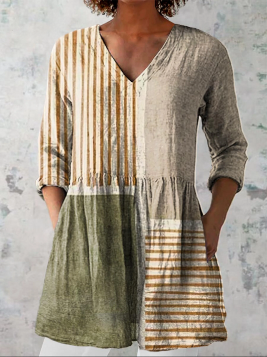 CAMILLE | LONG BLOUSE WITH V-NECK