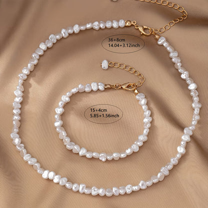 ISOLDE | BAROQUE PEARL NECKLACE & BRACELET SET