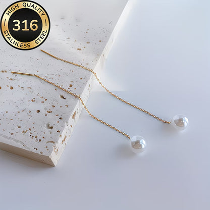 ADELINE | LONG TASSEL PEARL EARRINGS