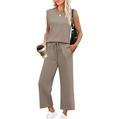 ROSEMARY | SLEEVELESS TOP & WIDE-LEG TROUSER SET