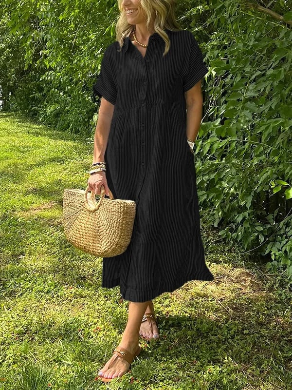 MONA | ELEGANT STRIPED DRESS