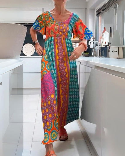 BEATRICE | COLOURFUL BOHEMIAN DRESS