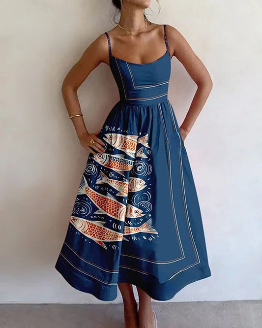 TINSLEY | OCEAN TIDE MIDI DRESS