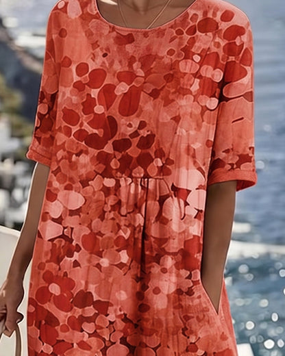 FLEURÉ | AIRY FLORAL PRINT MIDI DRESS