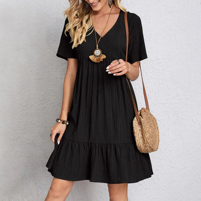 Marina | Boho-Minikleid mit V-Ausschnitt