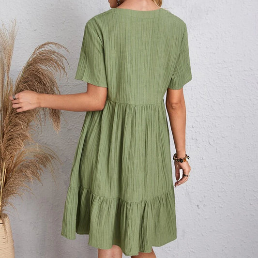 Marina | Boho-Minikleid mit V-Ausschnitt