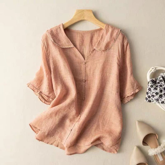 MARGARETHE | VINTAGE BLOUSE WITH BUTTON DETAIL