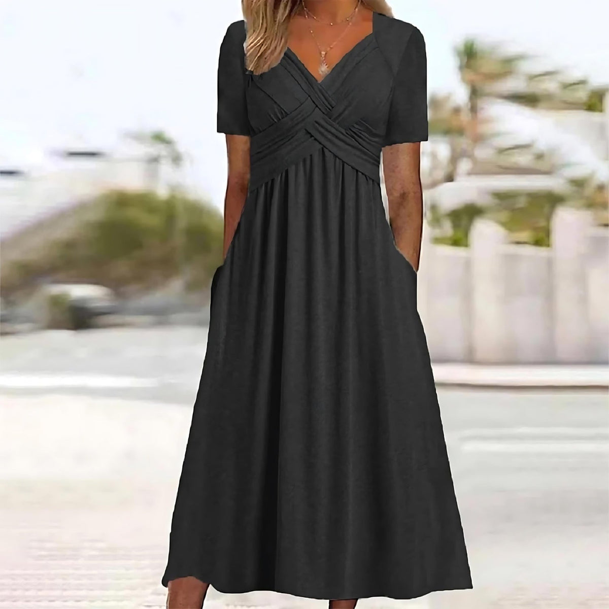 IMOGEN | ELEGANT A-LINE MIDI DRESS