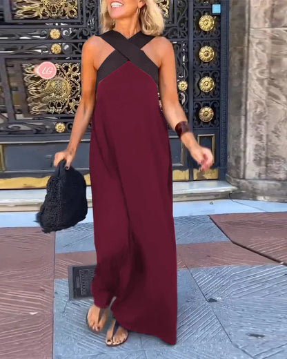DELPHINE | DRESS WITH CROSSED CUT