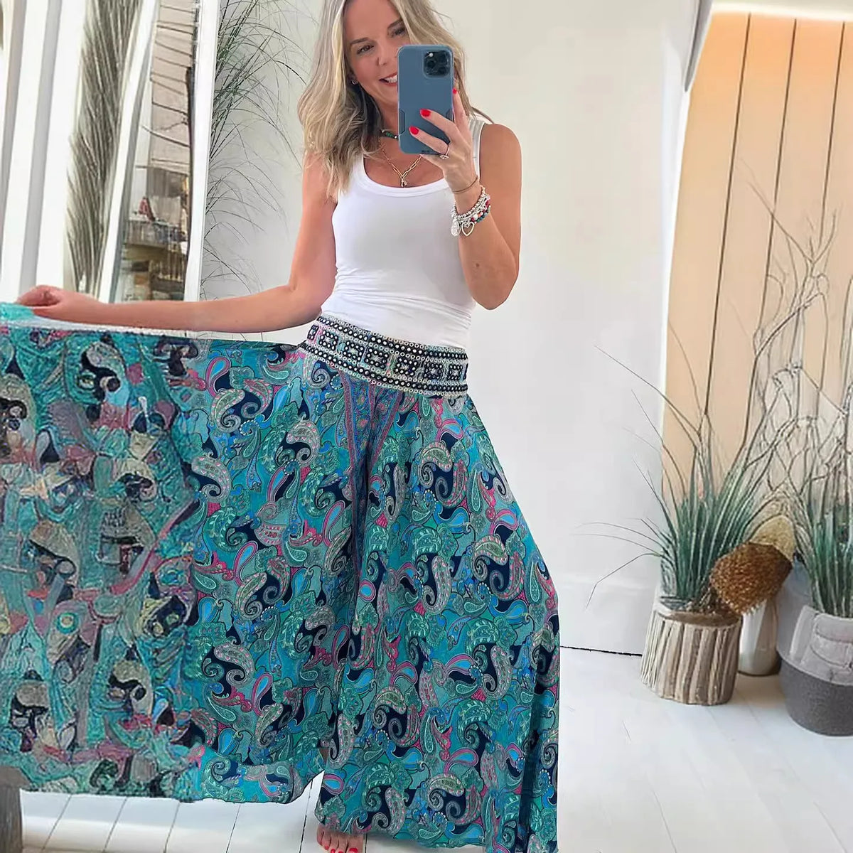 Ambar | Print-Hose, Wide Leg