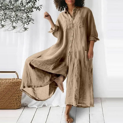 Sol | Oversized-Leinen-Jumpsuit