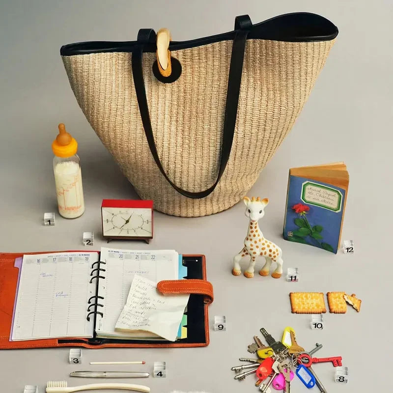 Renata | Geflochtene Bucket Bag aus Stroh