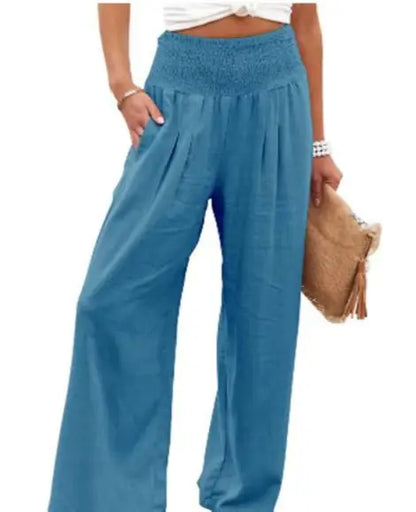 Rosa | Wide-Leg-Strandhose mit Kordelzug