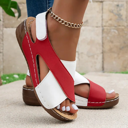 Aurora | Peep-Toe-Sandaletten mit Keilabsatz