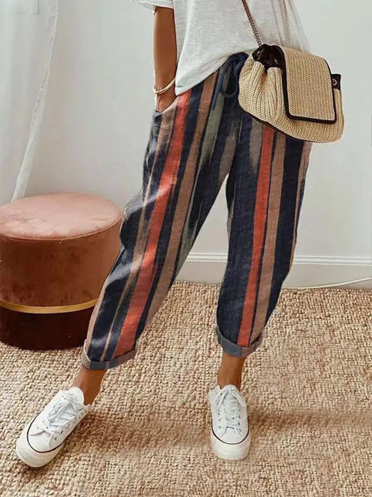 Siena | High-Waist-Leinenhose mit Kordelzug