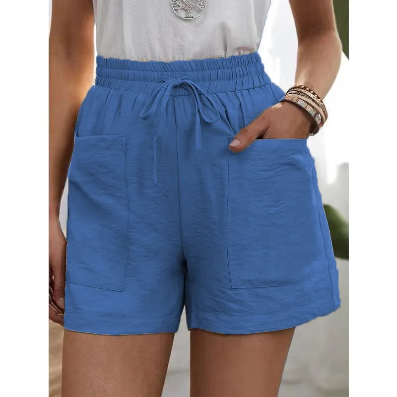 Capri | High-Waist-Leinenshorts