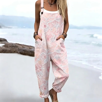 Duna | Ärmelloser Boho-Print-Jumpsuit