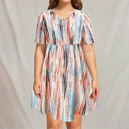 Cabana | Gestreiftes Resort-Kleid (Plus Size)