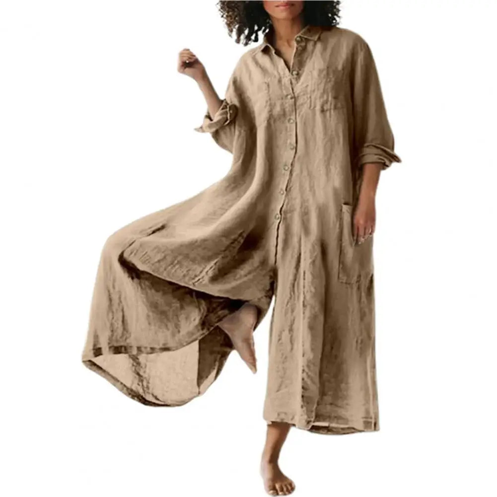Sol | Oversized-Leinen-Jumpsuit