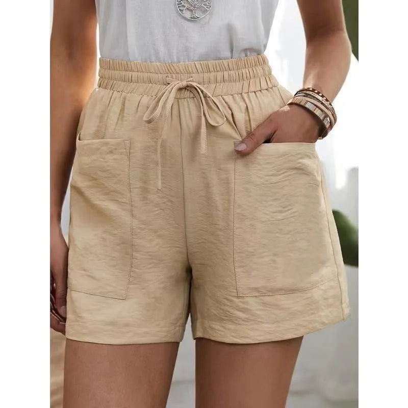 Capri | High-Waist-Leinenshorts