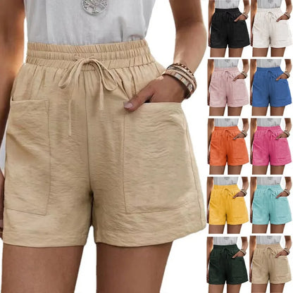 Capri | High-Waist-Leinenshorts
