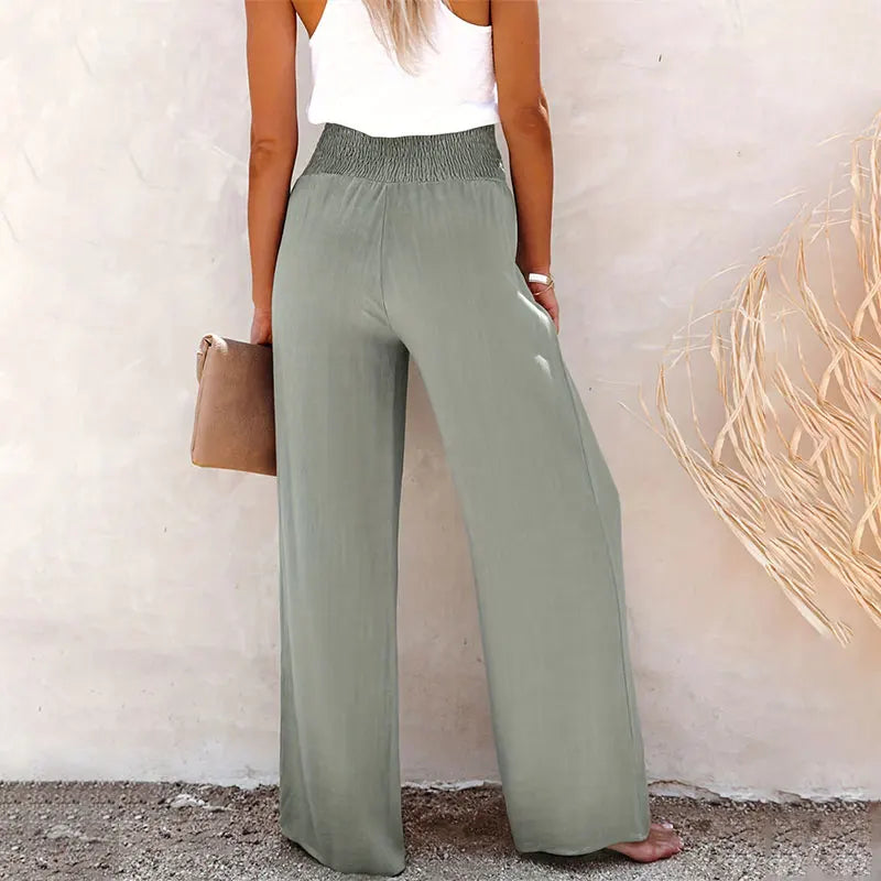 Ibiza | Wide-Leg-Hose aus Baumwoll-Leinen
