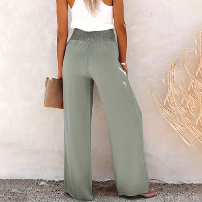 Ibiza | Wide-Leg-Hose aus Baumwoll-Leinen